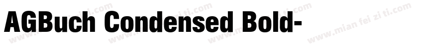 AGBuch Condensed Bold字体转换